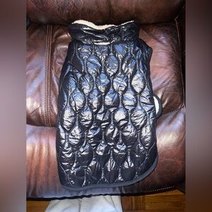 GAP Black Quilted Dog Puffer Jacket